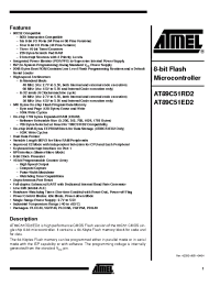 Datasheet 89C51ED2 manufacturer ATMEL